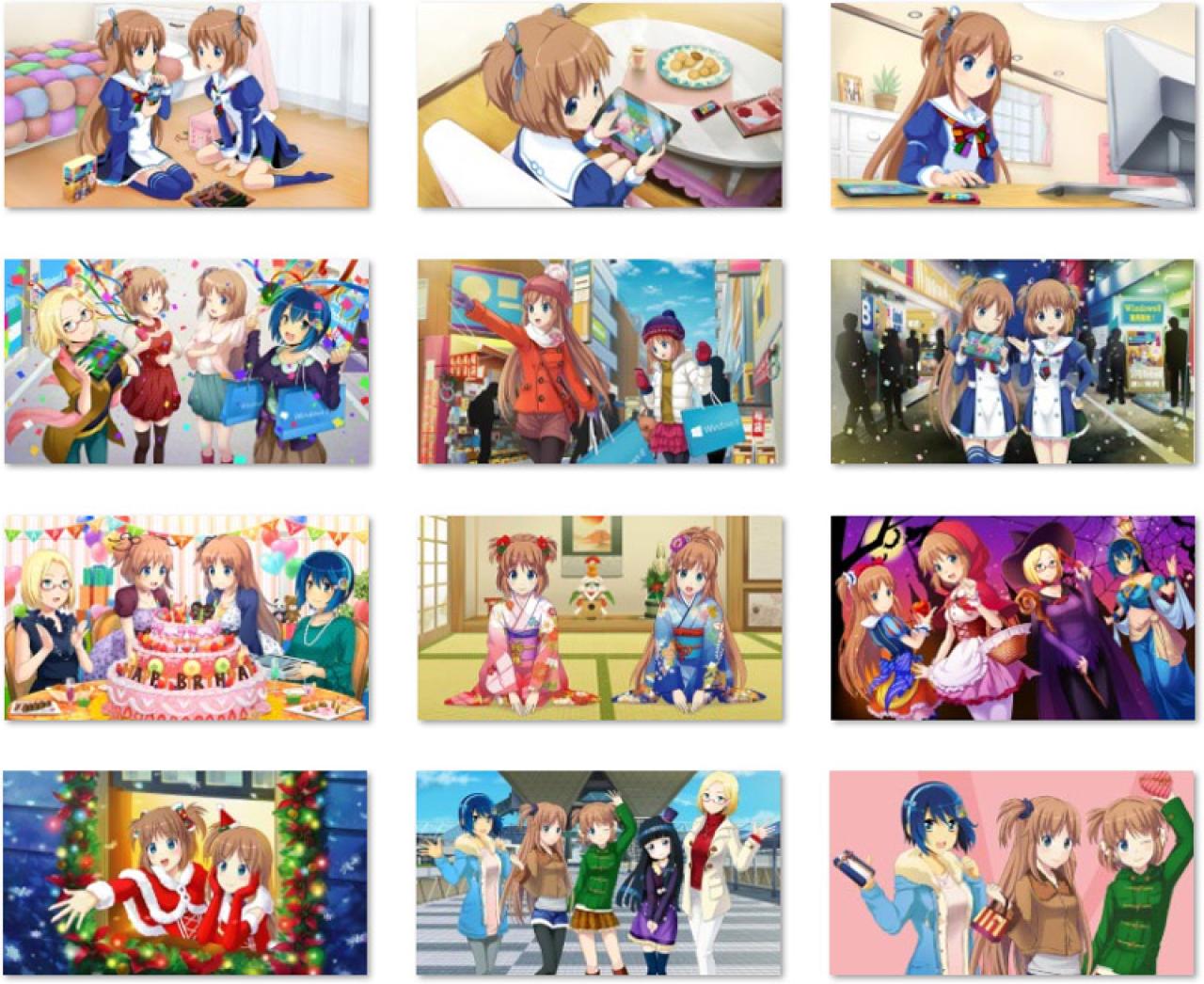 Win8萌娘窗边爱和窗边优壁纸合集 预览图