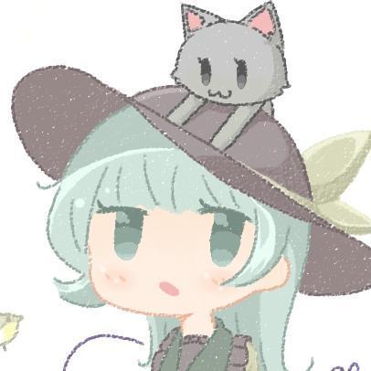 嘟嘴的猫咪扒在圆嘴的东方Project古明地恋头像