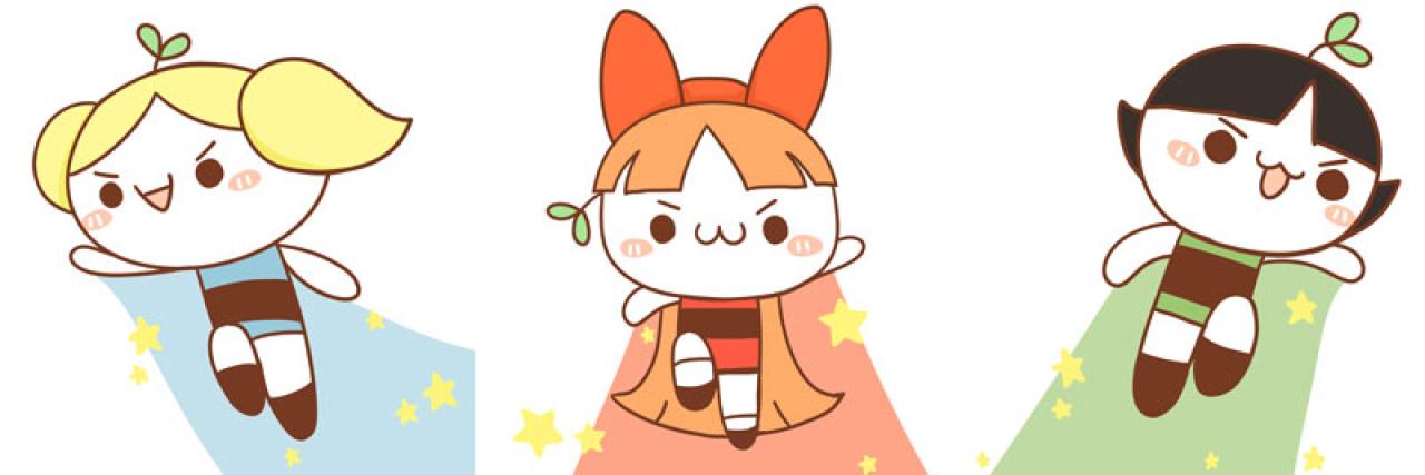 长草的颜文字飞天小女警头像 预览图