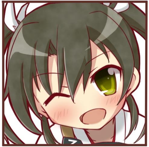 眨眼卖萌的舰队collection瑞鹤头像