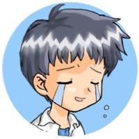 泪流满面哭泣的EVA新世纪福音战士碇真嗣圆头像