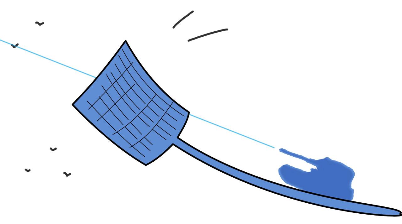 在苍蝇拍上的黄蜂 根据OpenClips设计演绎