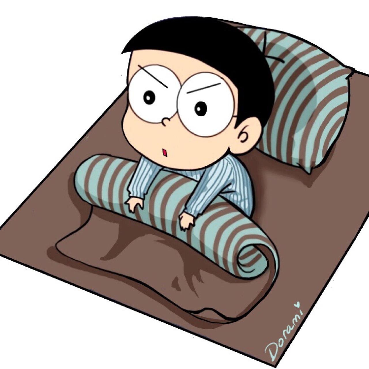 趴被窝起来嗨的野比大雄头像