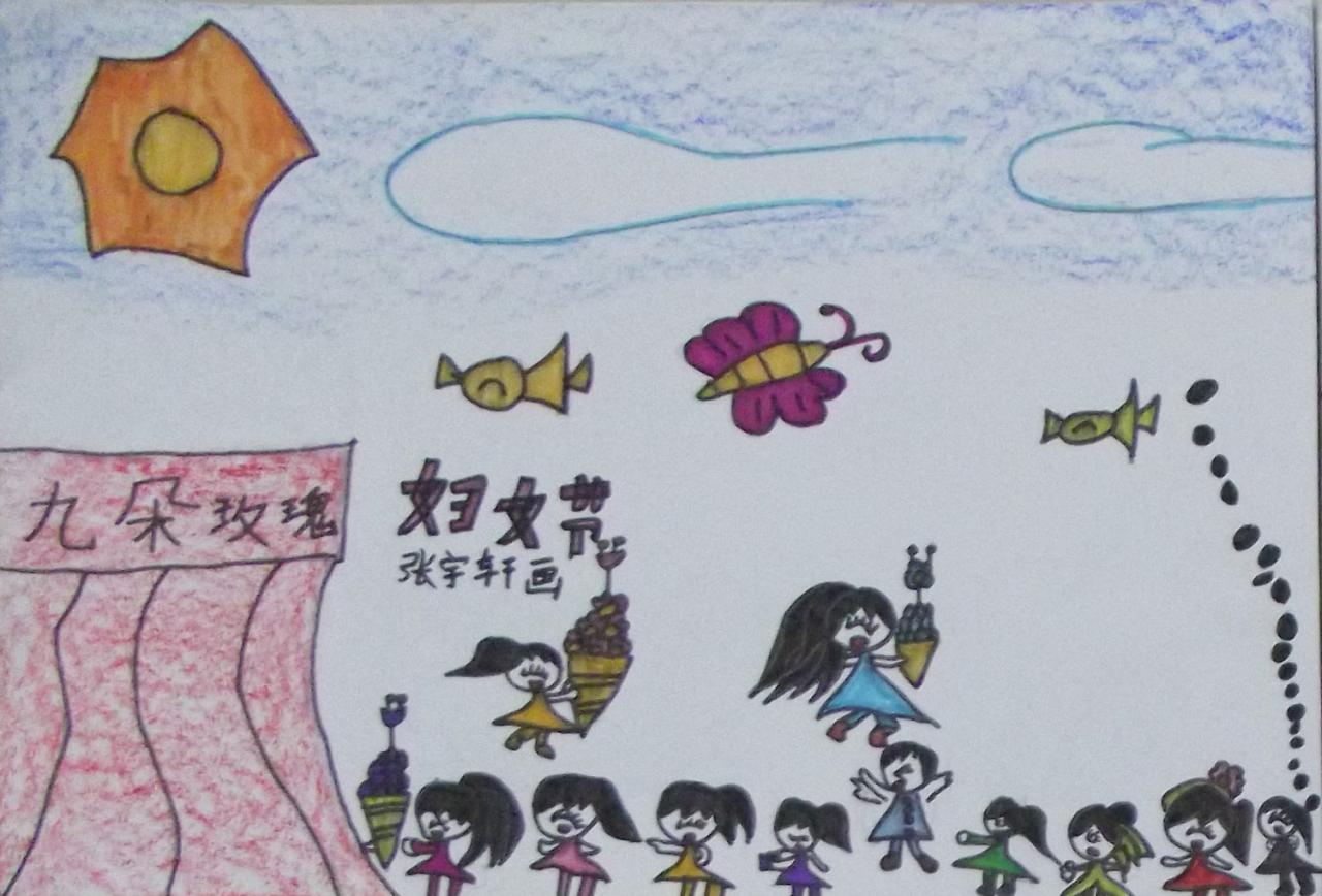 妇女节 张宇轩画