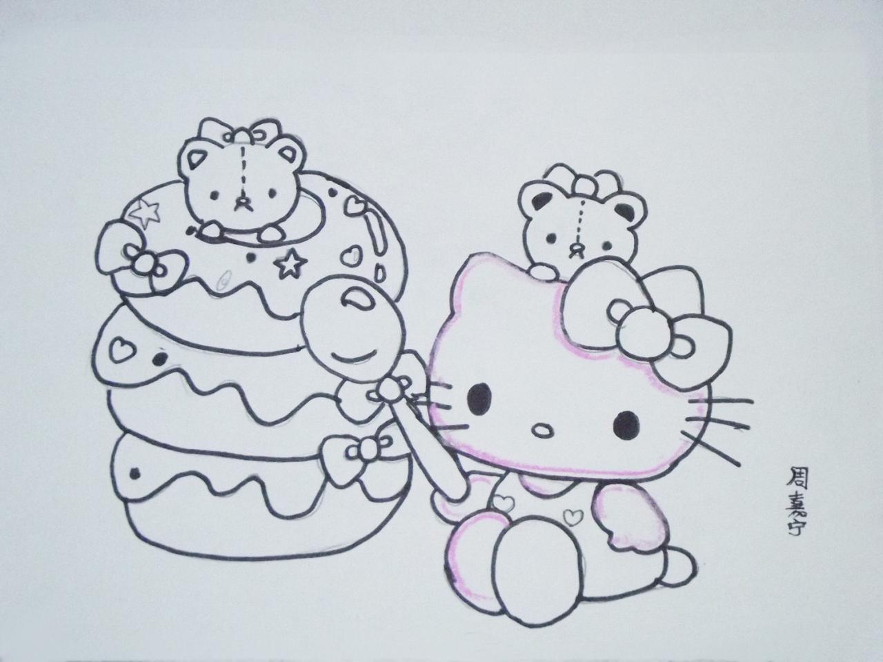 hello kitty 周嘉宁画