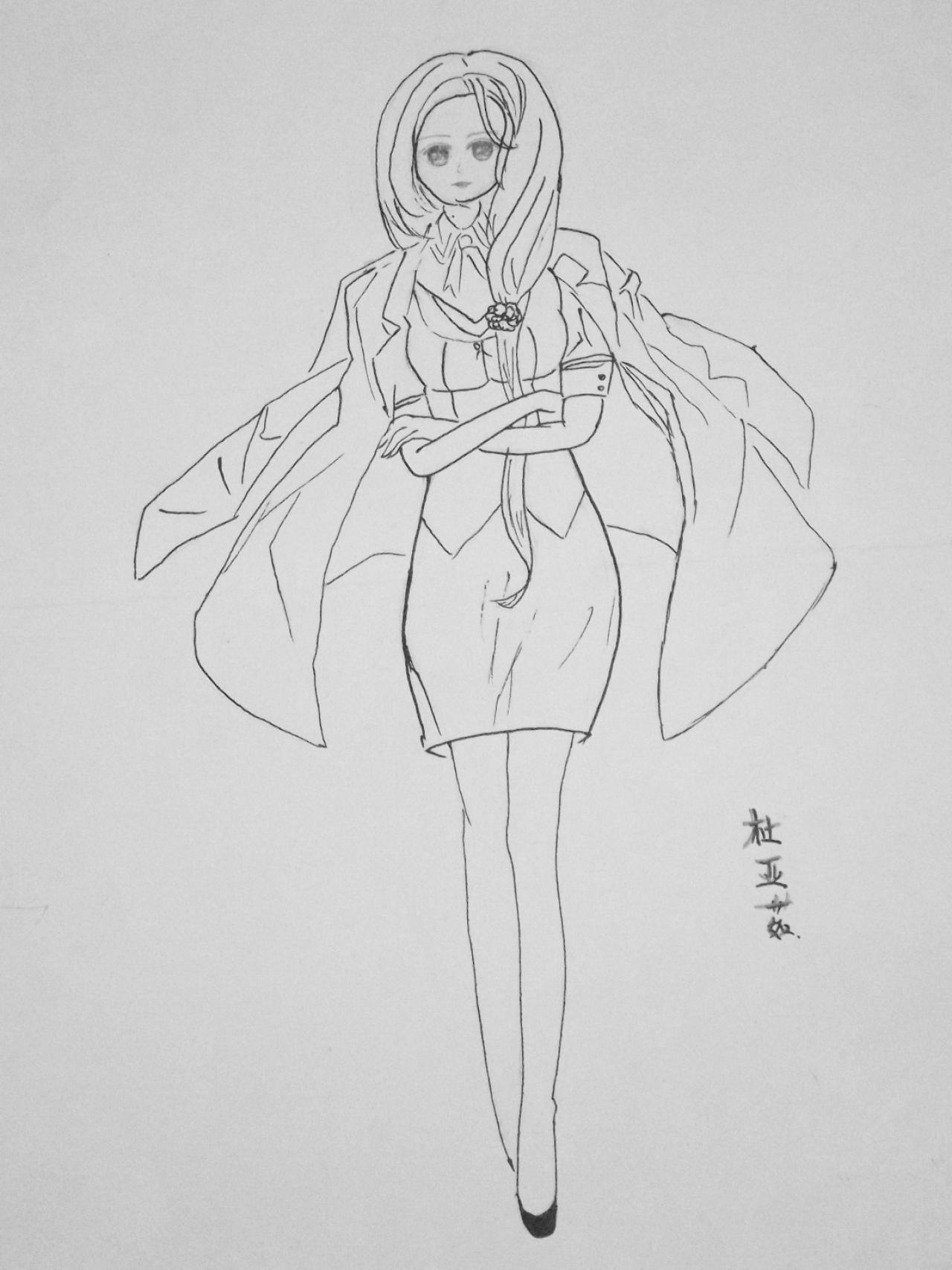 成年女性线稿 杜亚茹画