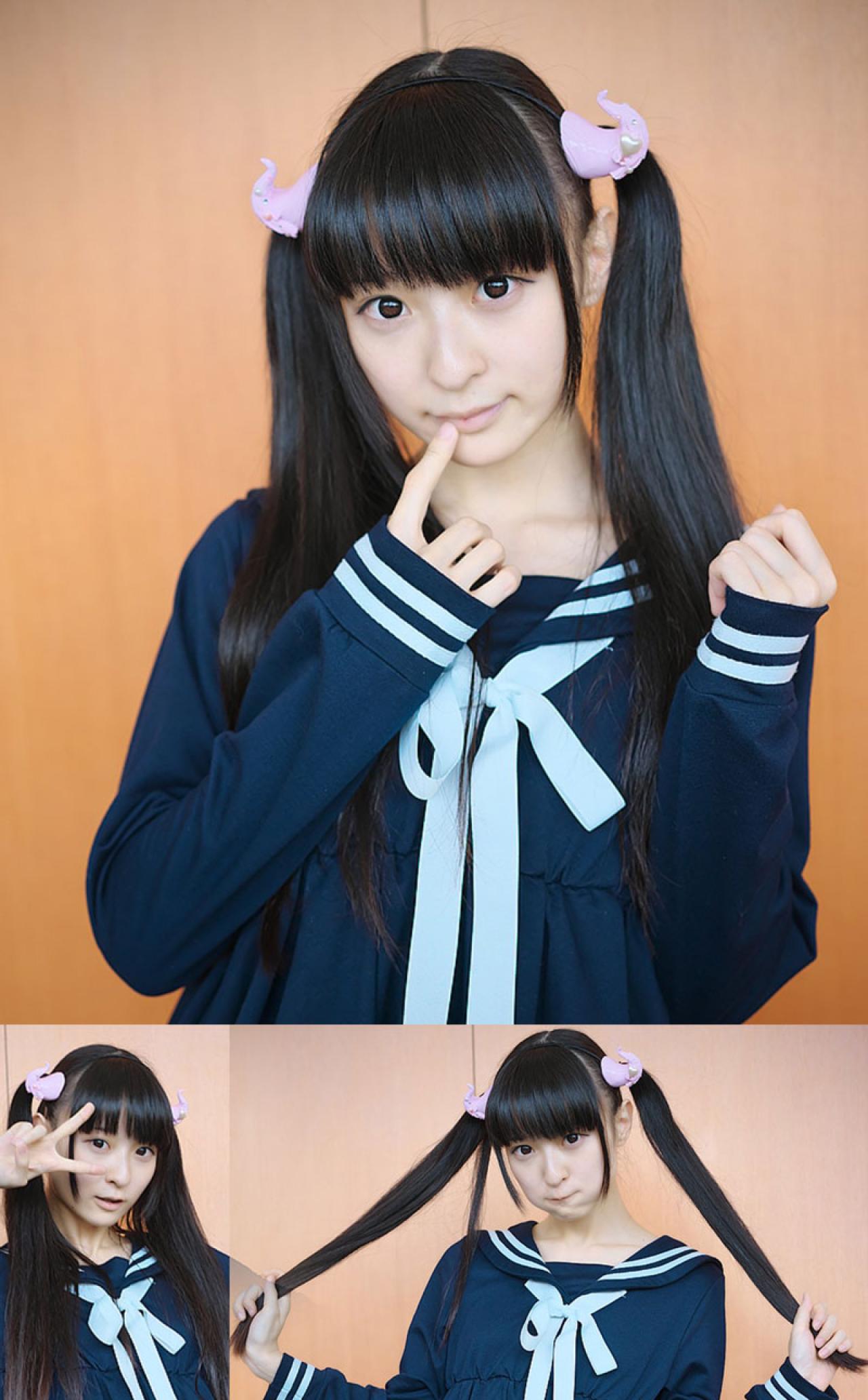 猫守ざーにゃ水手领箱褶连衣裙摆拍 预览图 摄影师きりのん作品