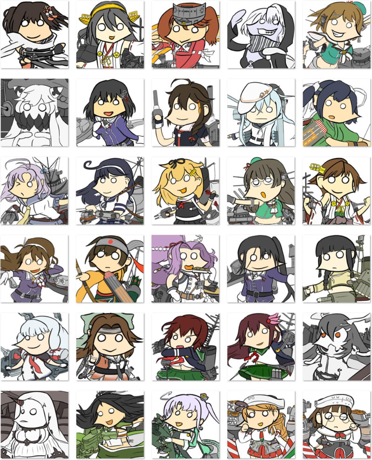 二次改造后的舰队collection舰娘头像 预览图