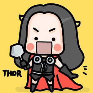 情侣头像女用：复仇者联盟2女版雷神头像