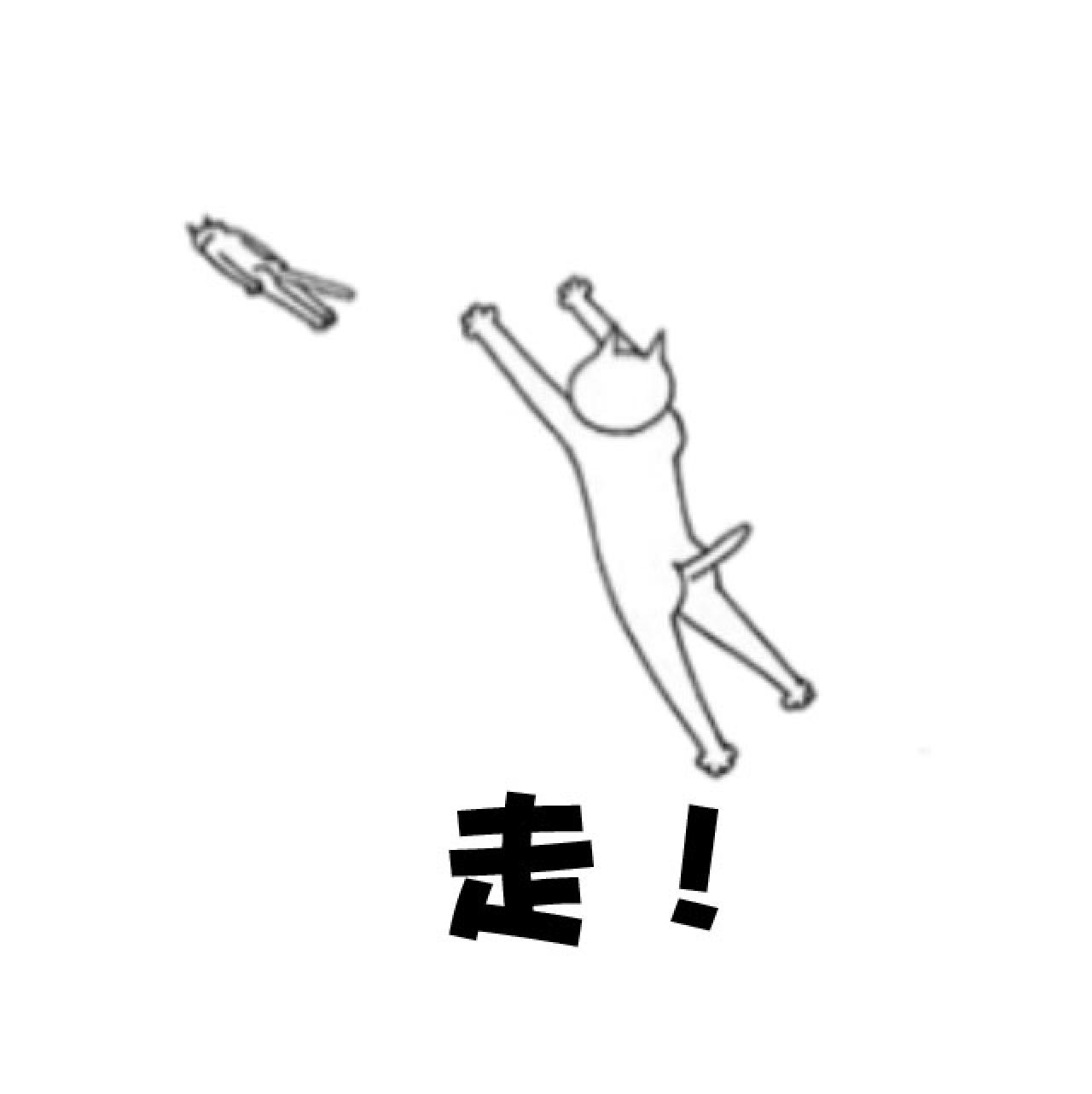 甩铅球似甩人甩飞的神经猫表情：走
