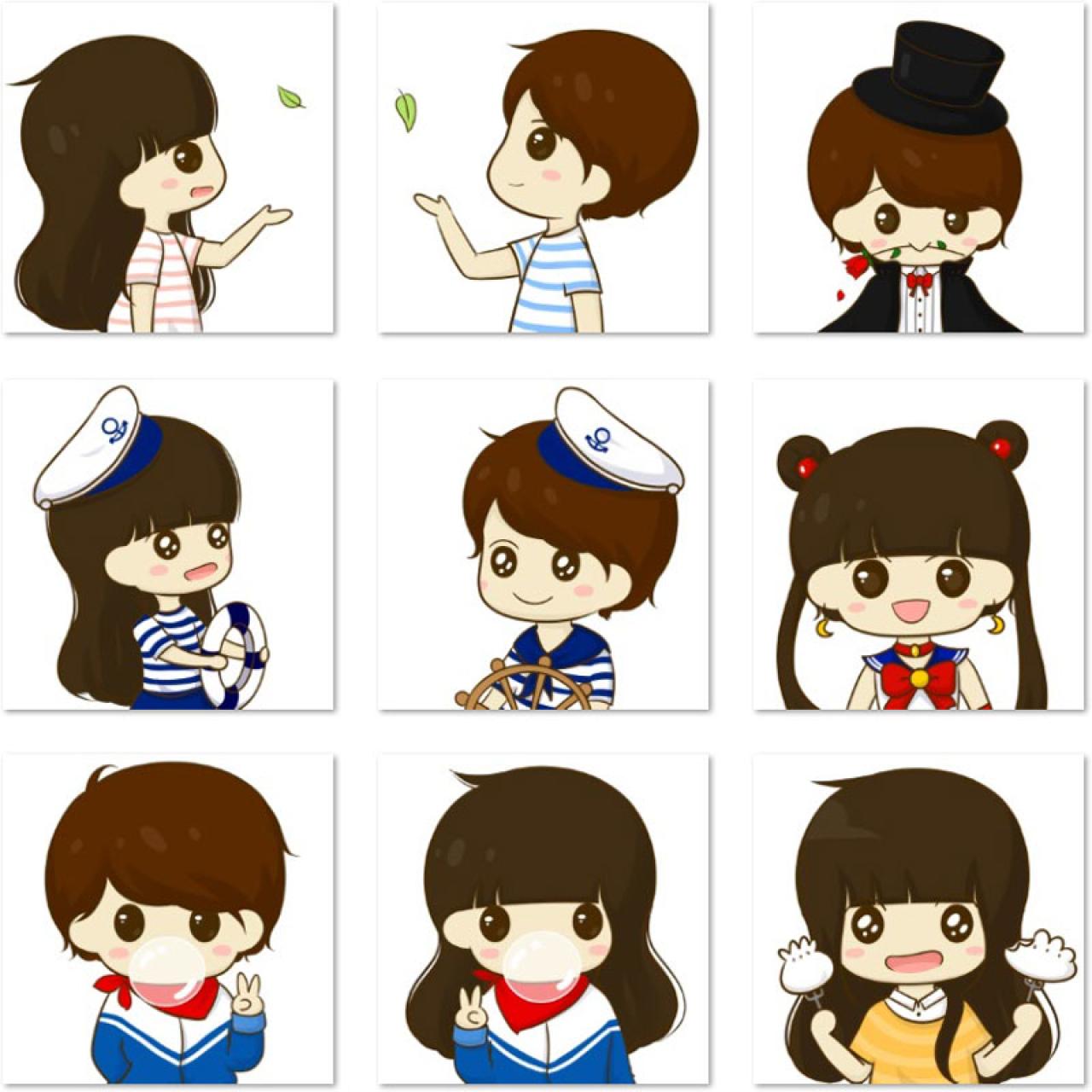 小希与阿树版月野兔与地场卫等情侣头像 预览图