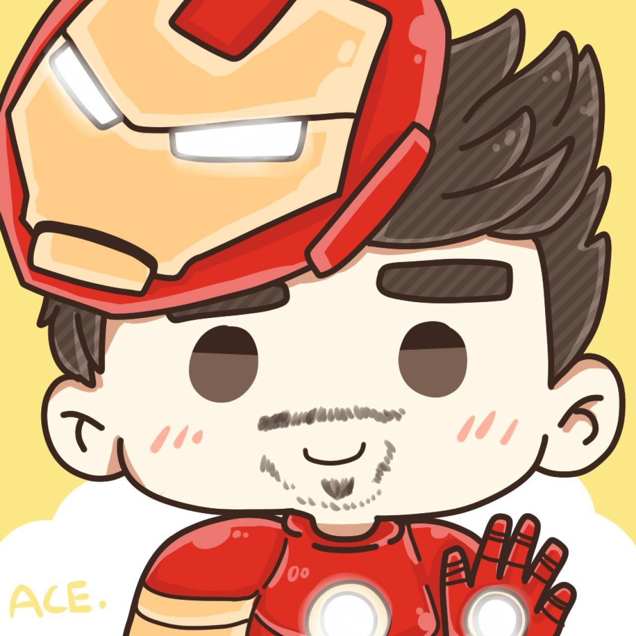 Q版复仇者联盟2钢铁侠头像