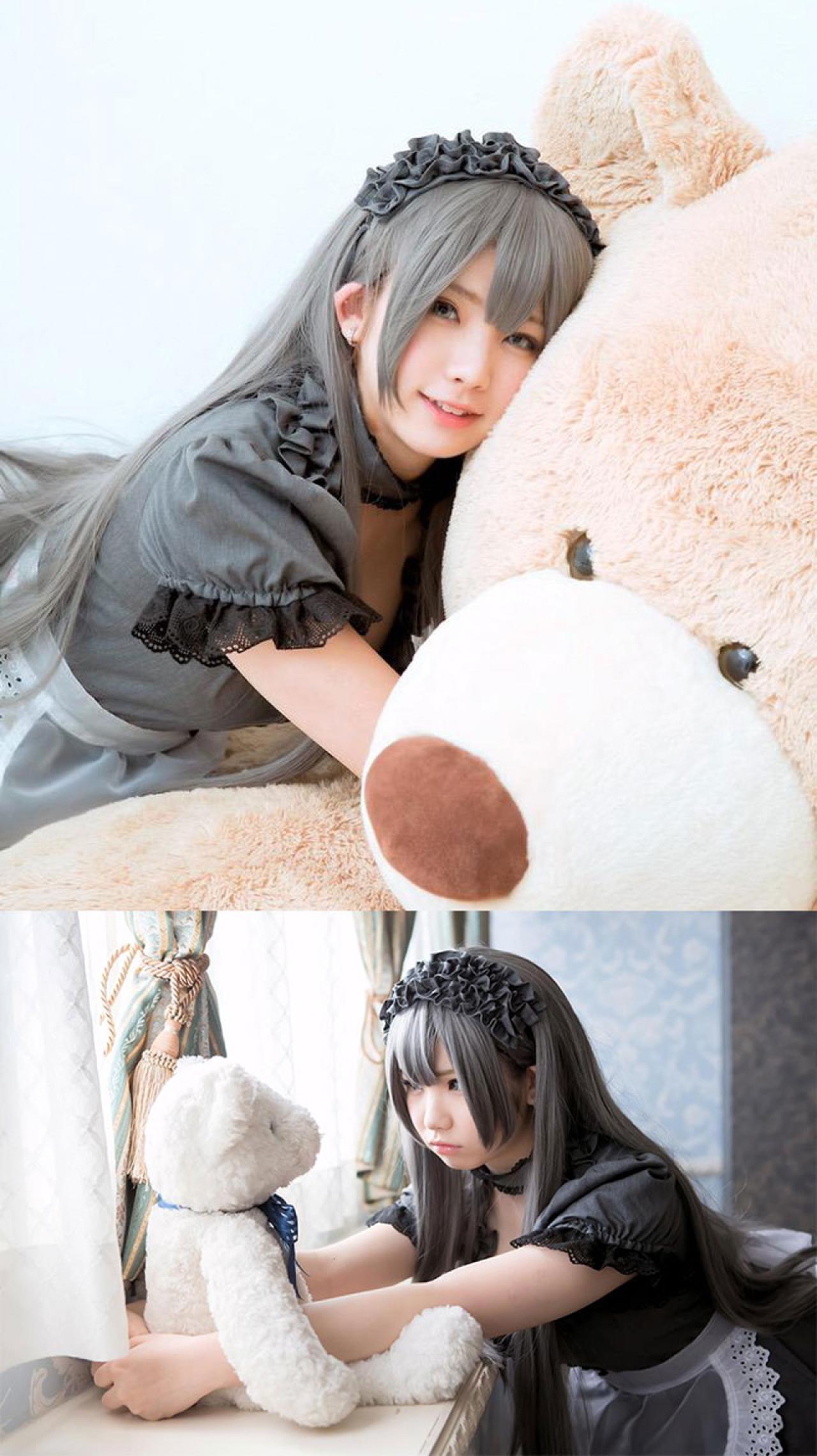 Enako银发女仆装摆拍 预览图