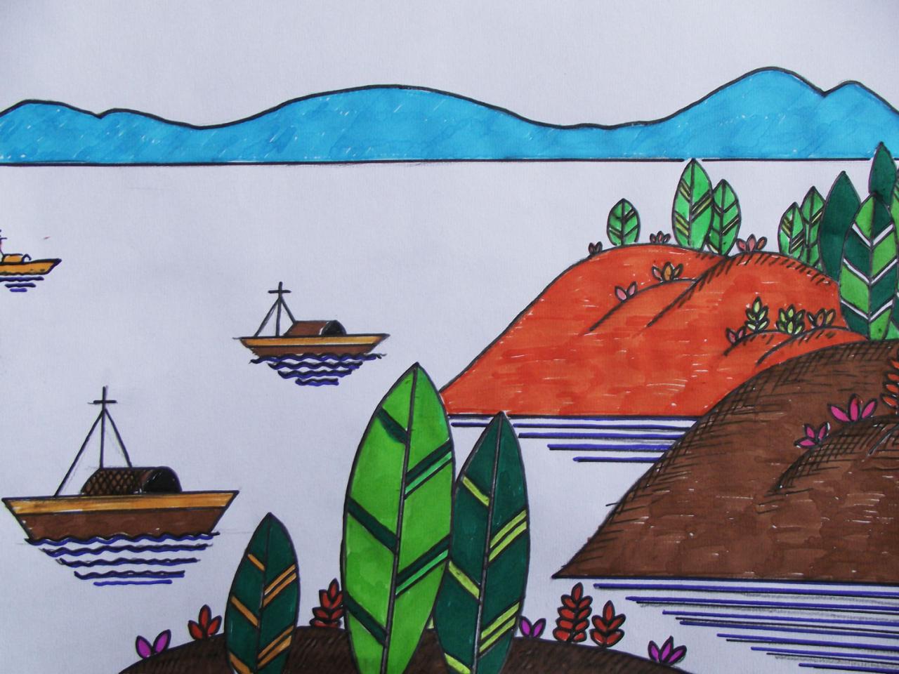 第四步，勾墨线