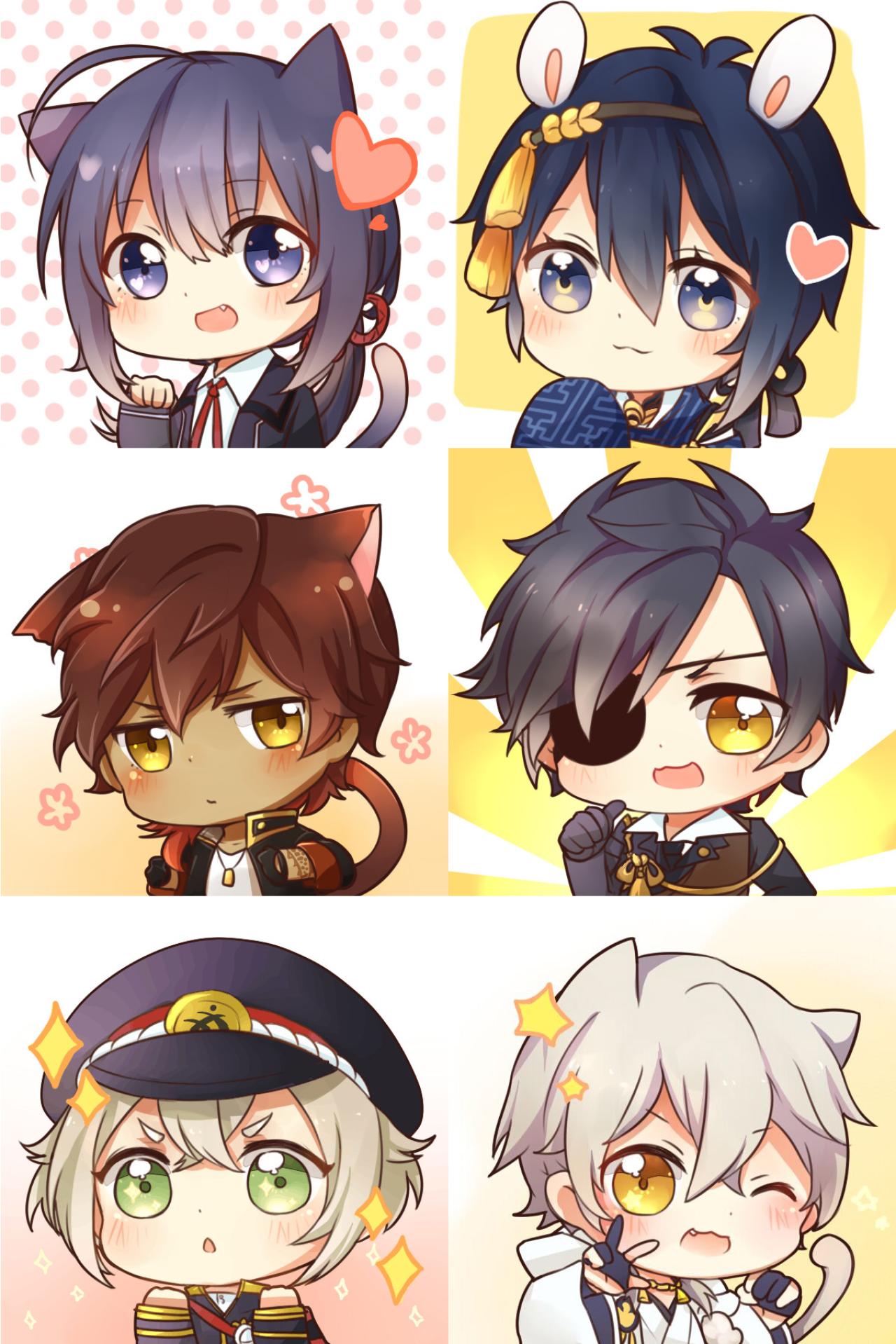 刀剑乱舞角色猫耳兔耳Q版头像 预览图