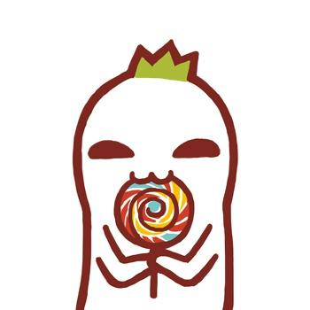 双手捧着并舔着棒棒糖的罗罗布头像