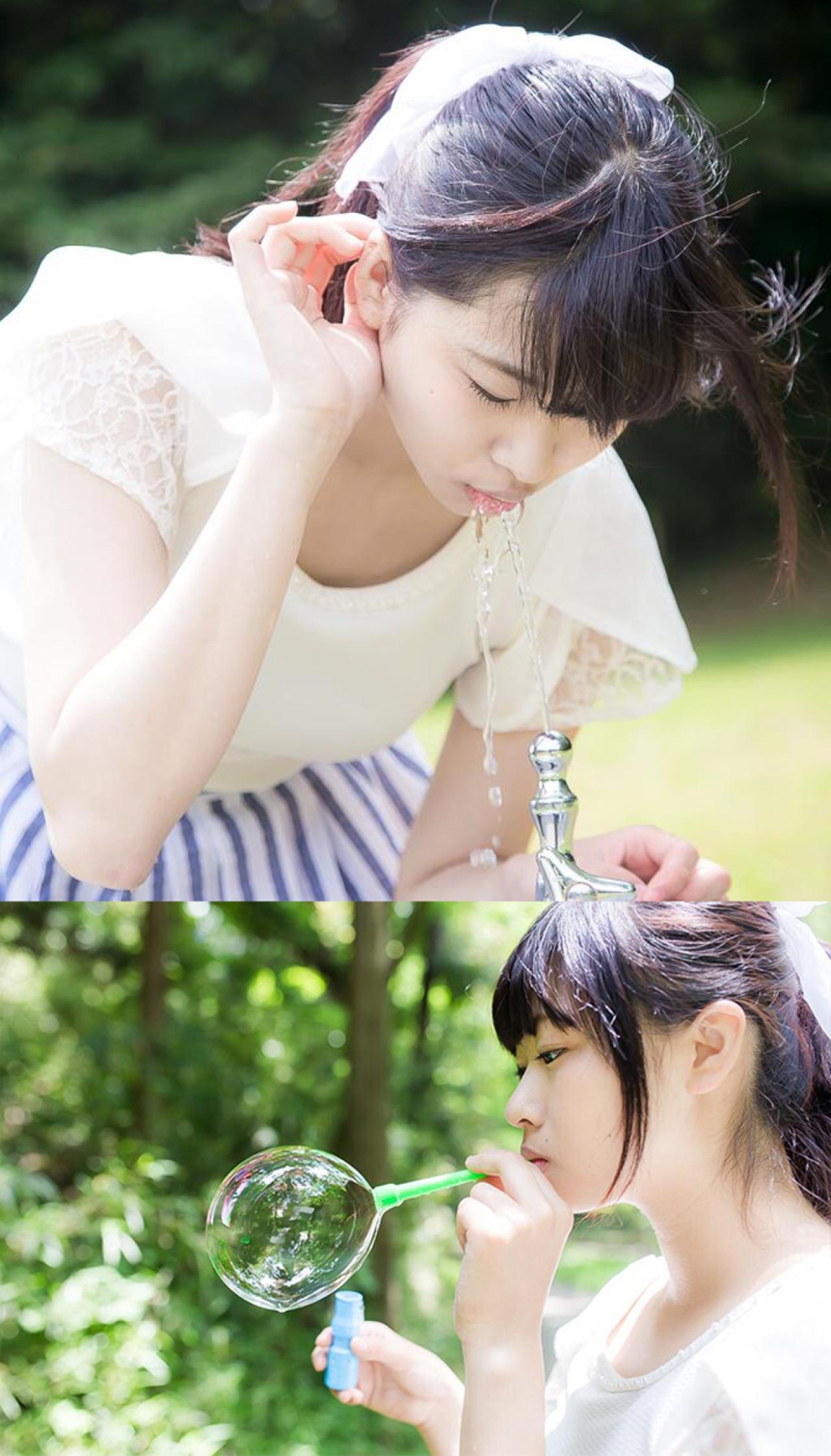 まいあむさん吹泡泡的少女初夏摆拍 预览图