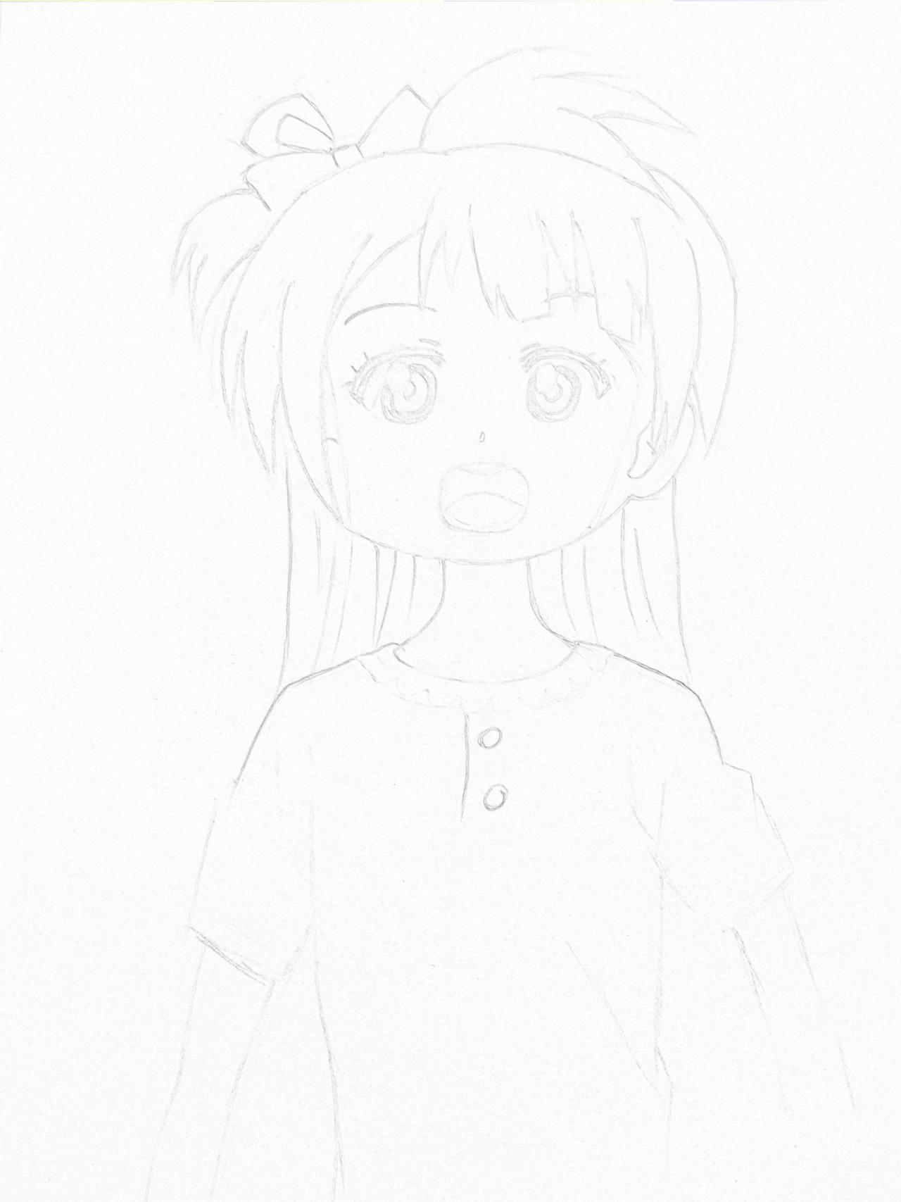 第三步，确定五官及发饰