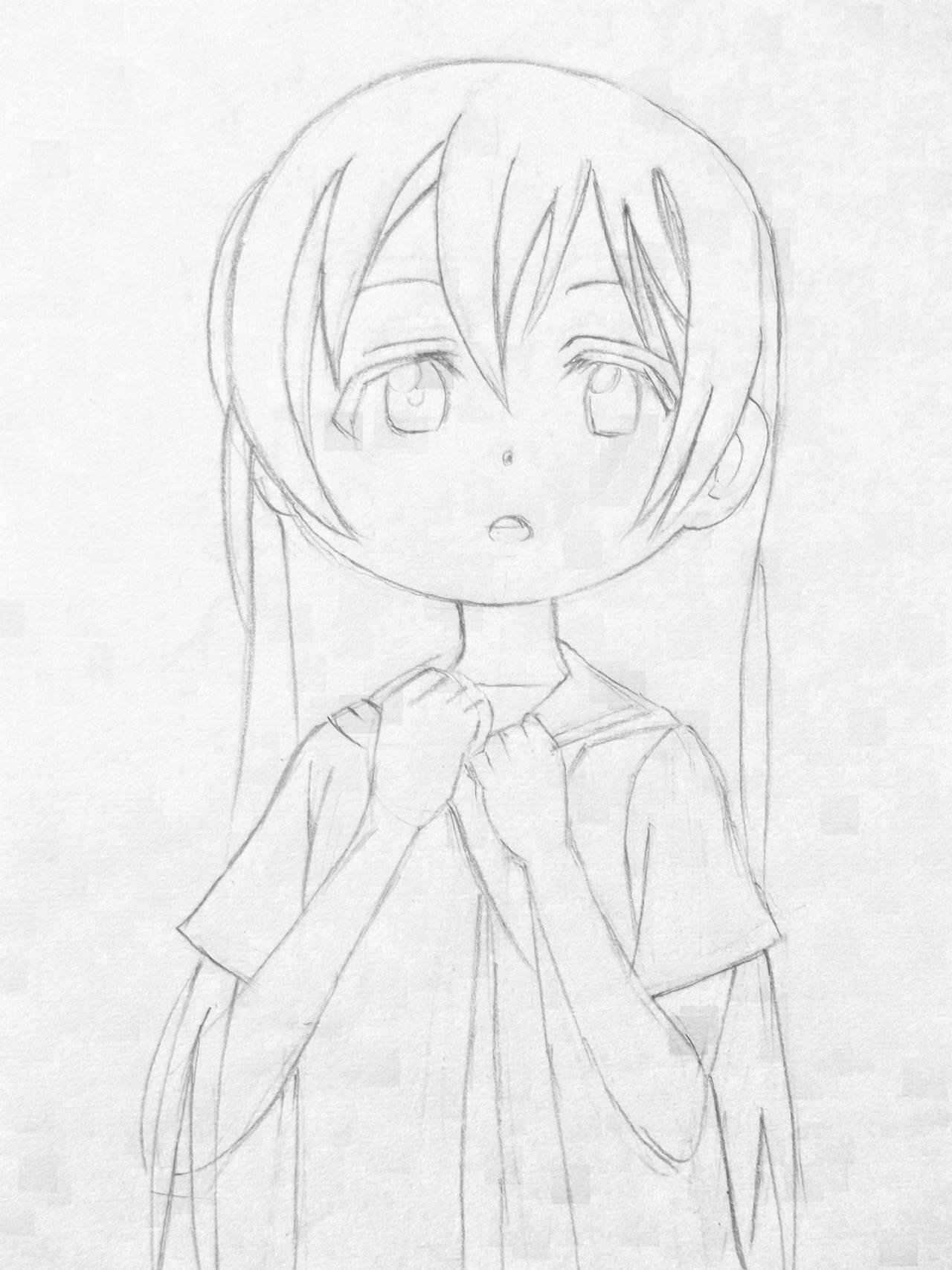 第二步，表现人物大的比例关系