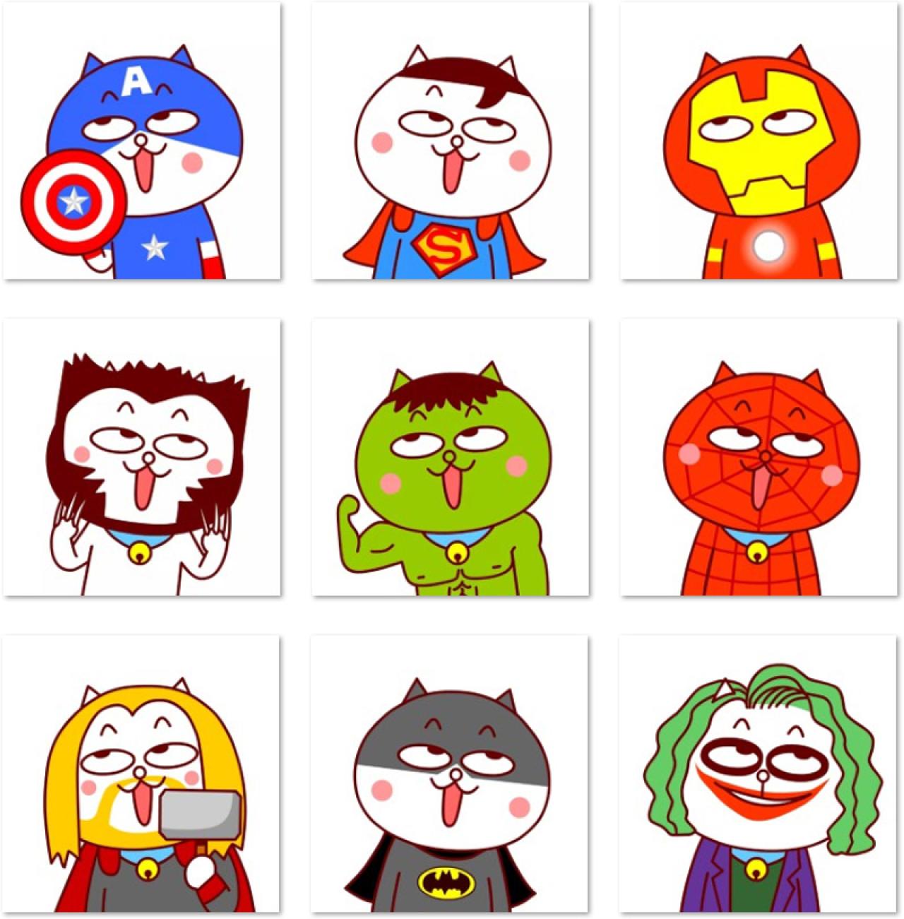 翻白眼的嗷大喵版美国超级英雄头像 预览图