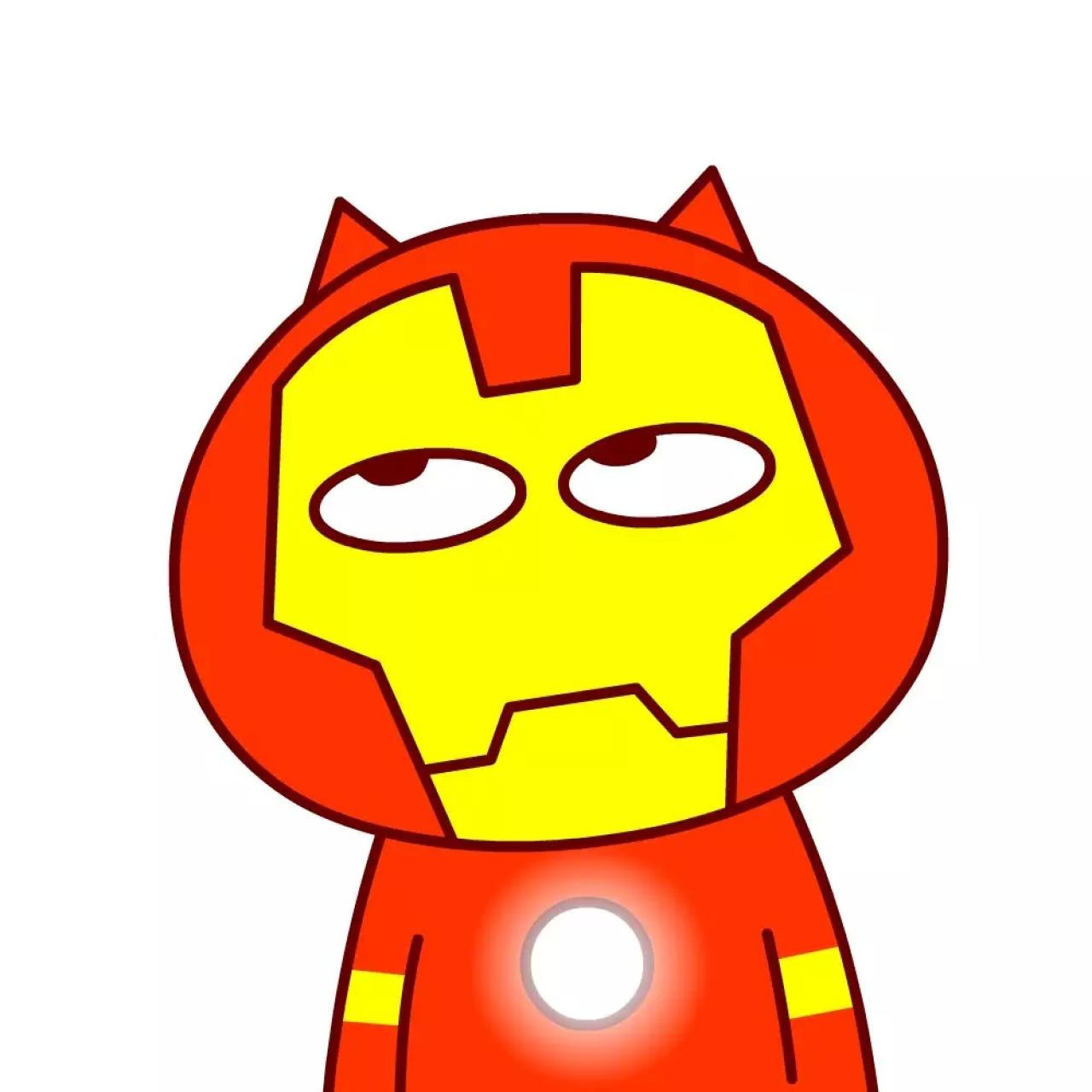 翻白眼的嗷大喵版钢铁侠头像