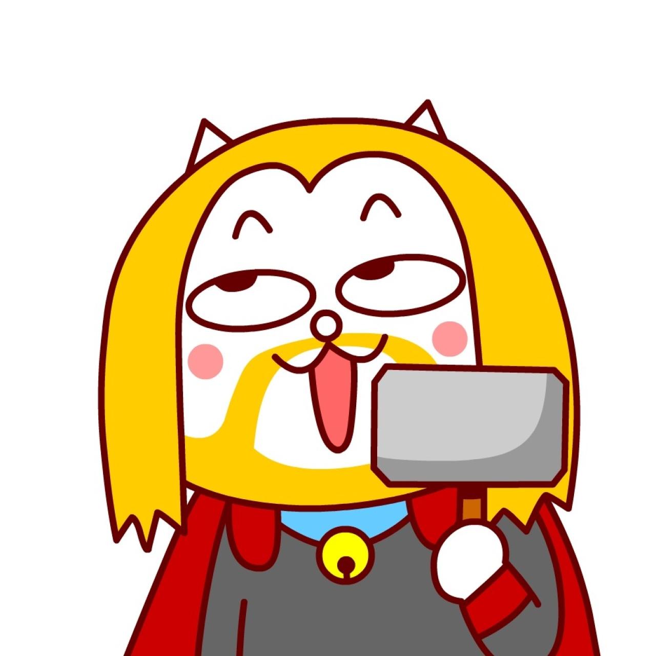 翻白眼的嗷大喵版雷神托尔头像