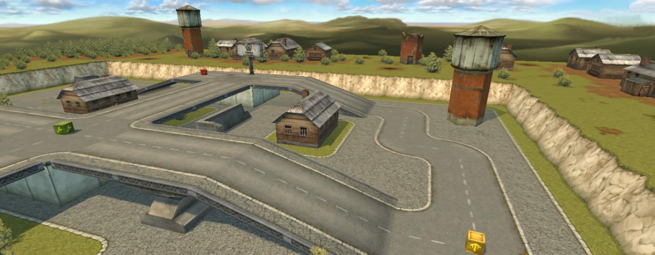 3D坦克十字路口地图