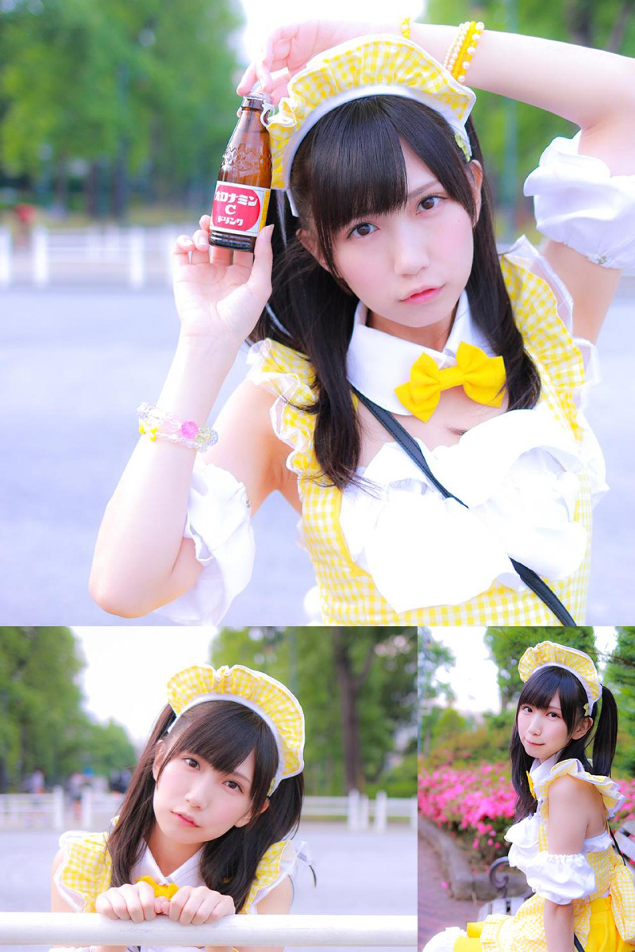 小日向くるみ维生素C饮料女仆装摆拍 预览图