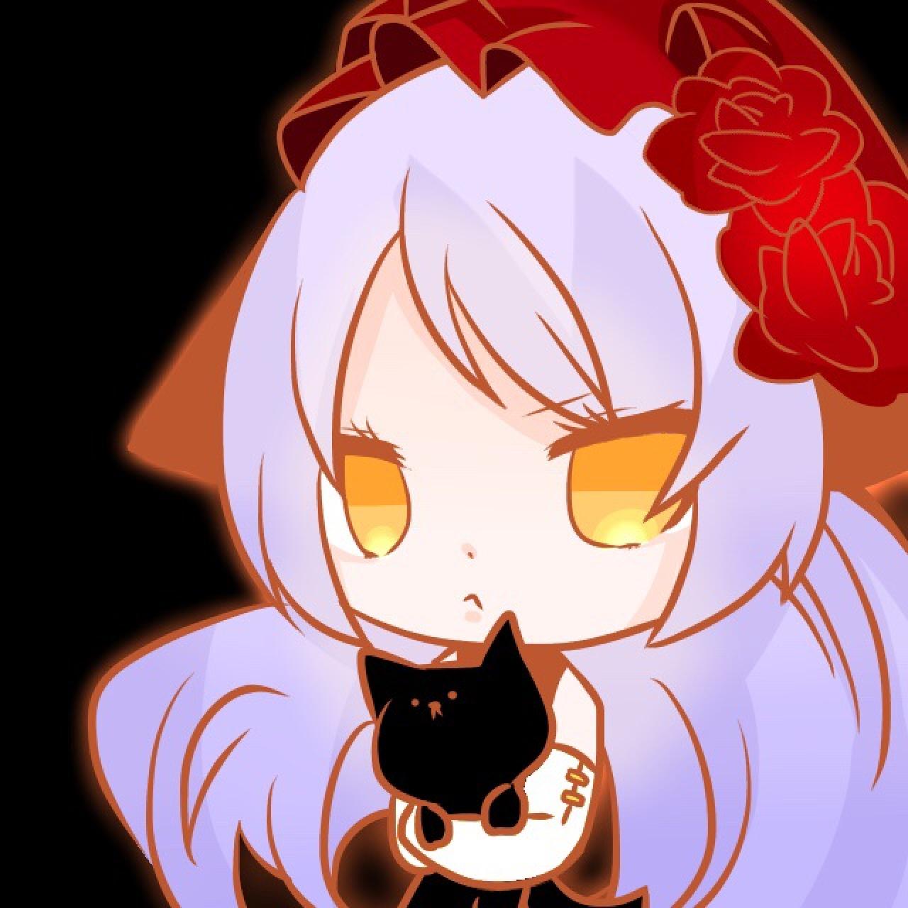 怀抱猫咪的《beatmania IIDX Tricoro》大犬Q版头像