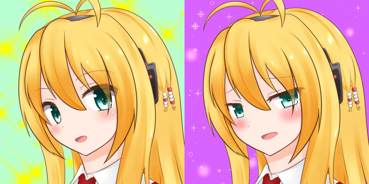 VOICEROID弦卷真纪微笑和害羞头像 预览图