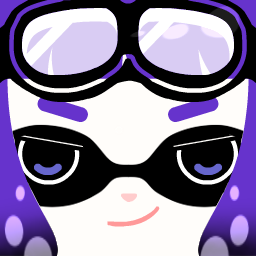 紫色头发浅色皮肤的喷射战士Splatoon Inkling女孩头像