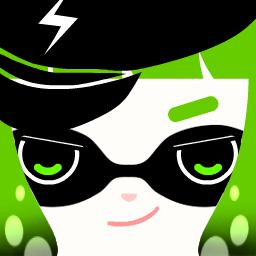 绿色头发浅色皮肤的喷射战士Splatoon Inkling女孩头像