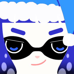 蓝色头发浅色皮肤的喷射战士Splatoon Inkling女孩头像