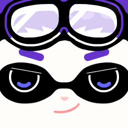 紫色头发浅色皮肤的喷射战士Splatoon Inkling男孩头像