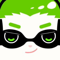 绿色头发浅色皮肤的喷射战士Splatoon Inkling男孩头像