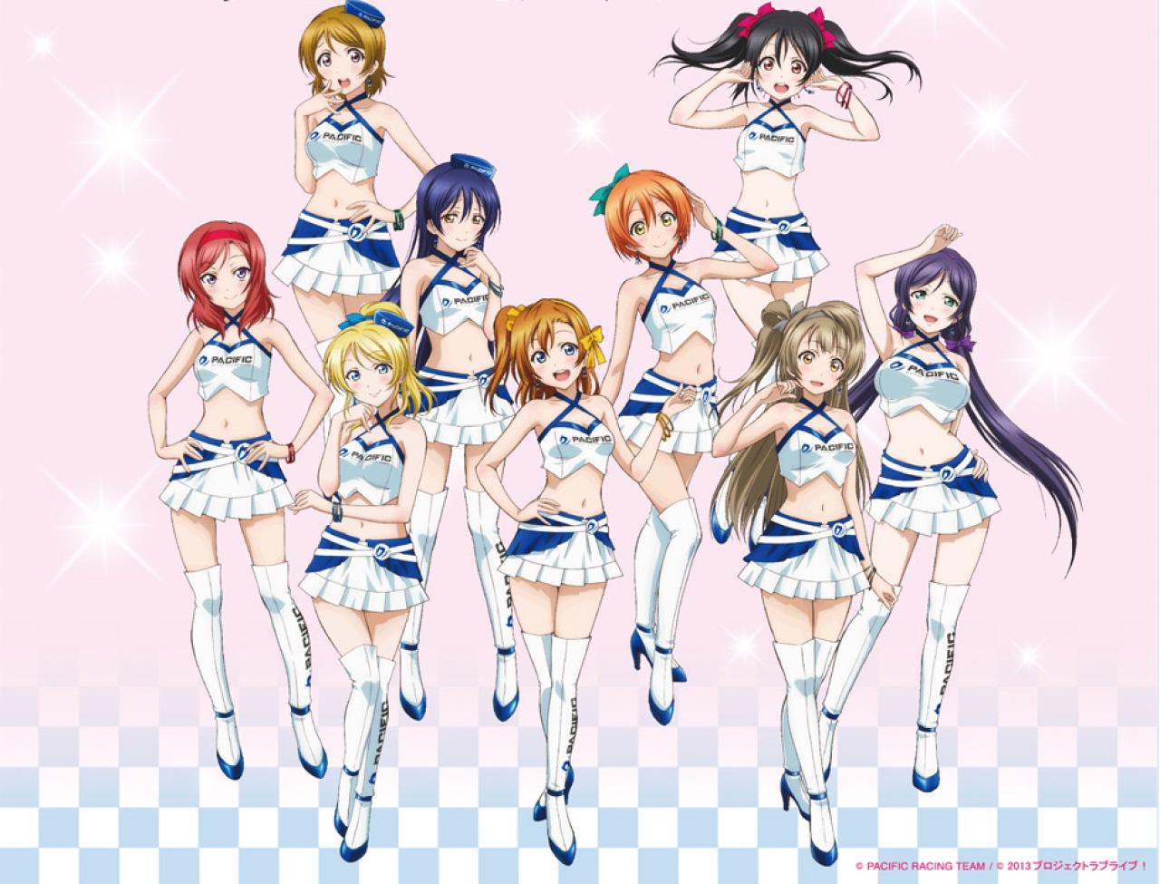 PACIFIC RACING TEAM与Love Live！官方合作推出的拉拉队服设计初稿