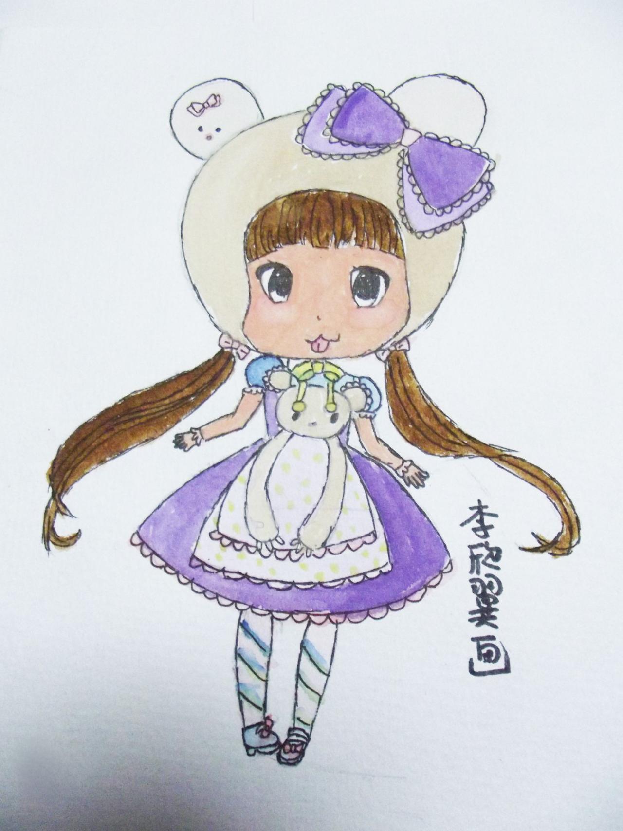 Q版女孩 李欣翼画