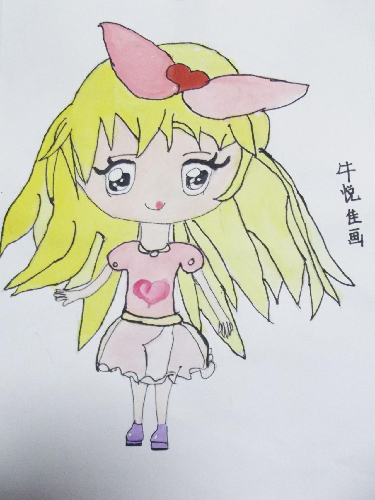 Q版女孩 牛悦佳画