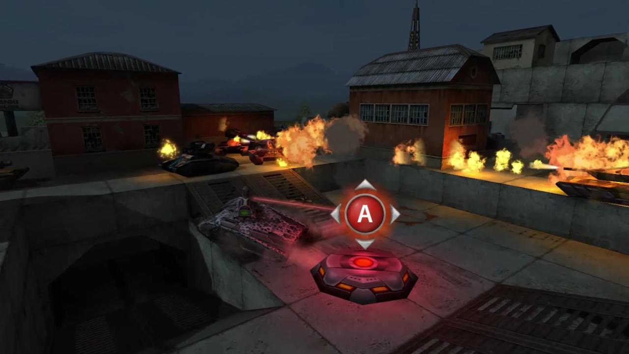 3D坦克夜间模式下的多边形战场