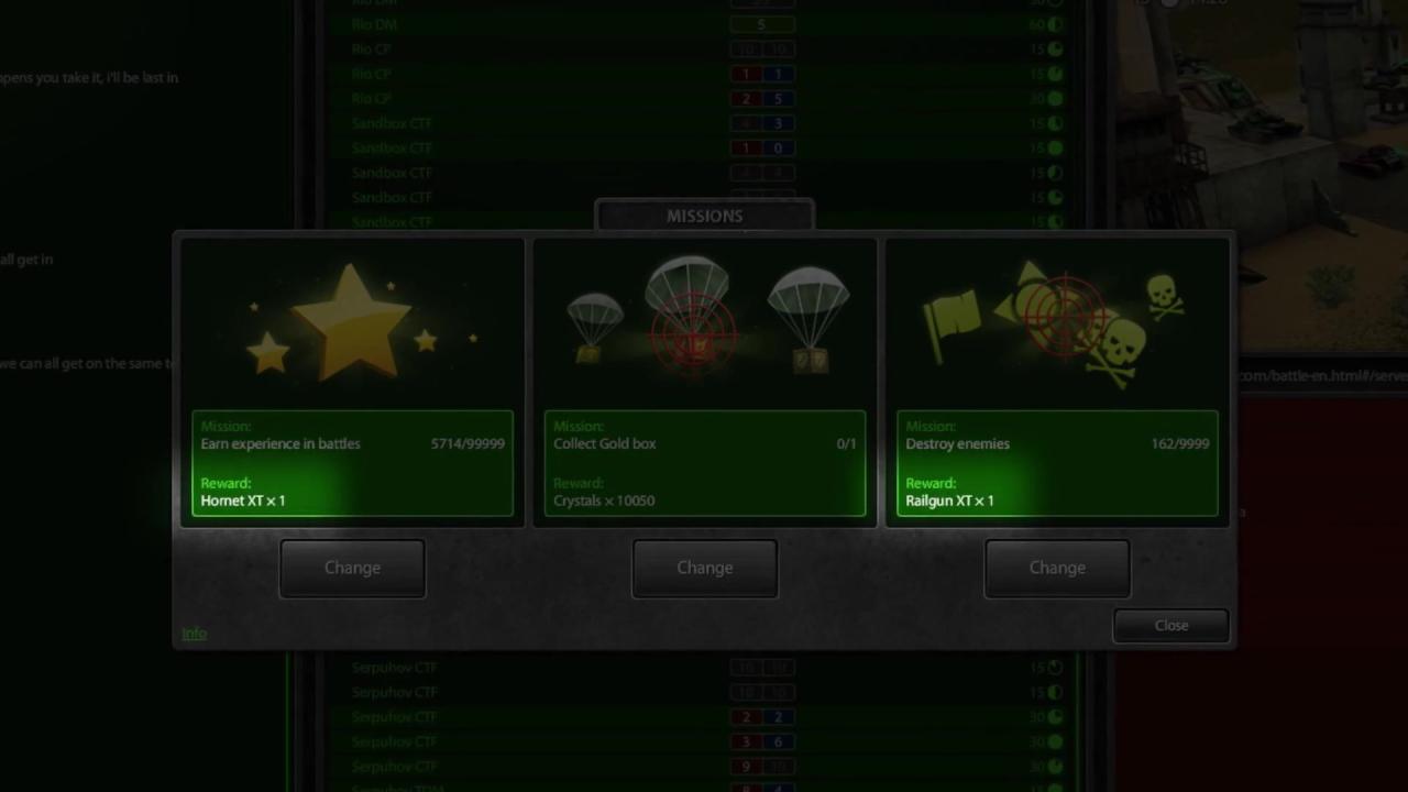 3D坦克可以获得蜂王XT和激光炮XT的两个任务：获得99999经验值及击毁9999辆坦克