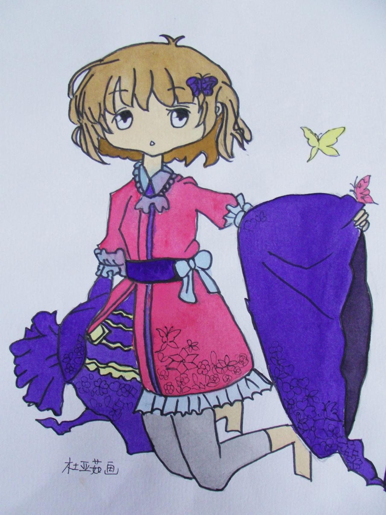 东方Project西行寺幽幽子 杜亚茹画