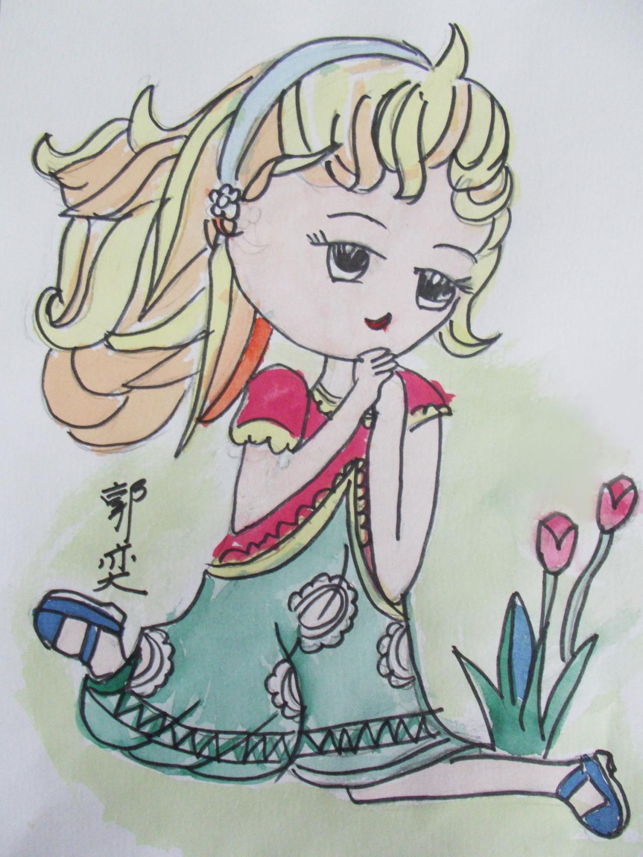 Q版女孩 郭奕画