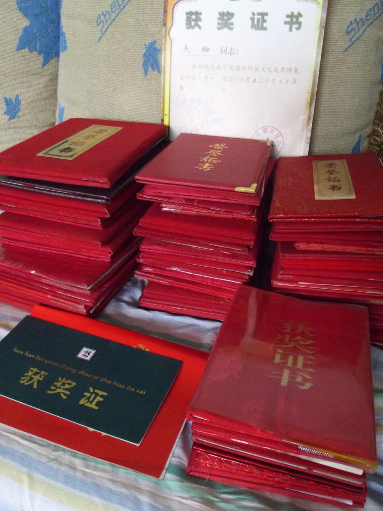 圆梦画室部分所获证书