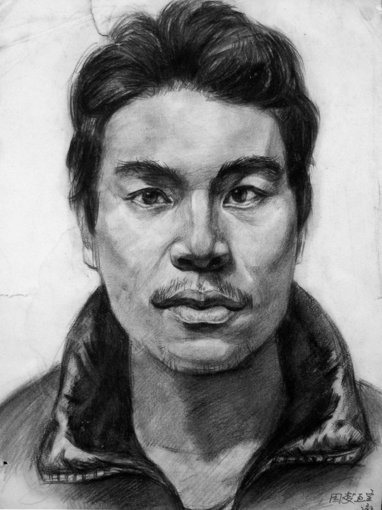 中年男子 人物素描