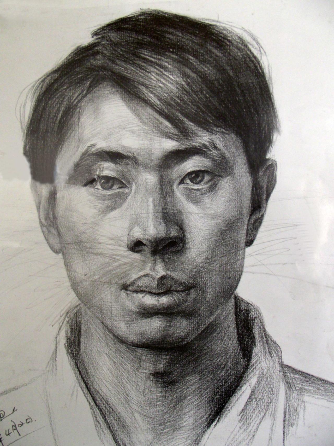 青年男子 人物素描