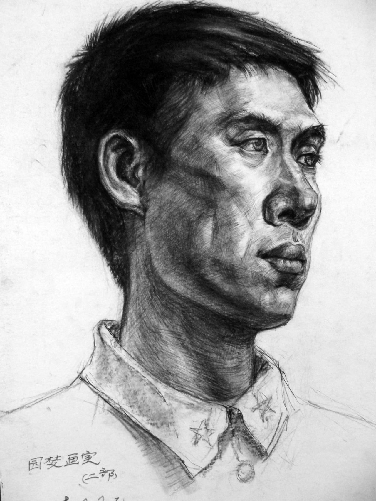 青年男子 人物素描