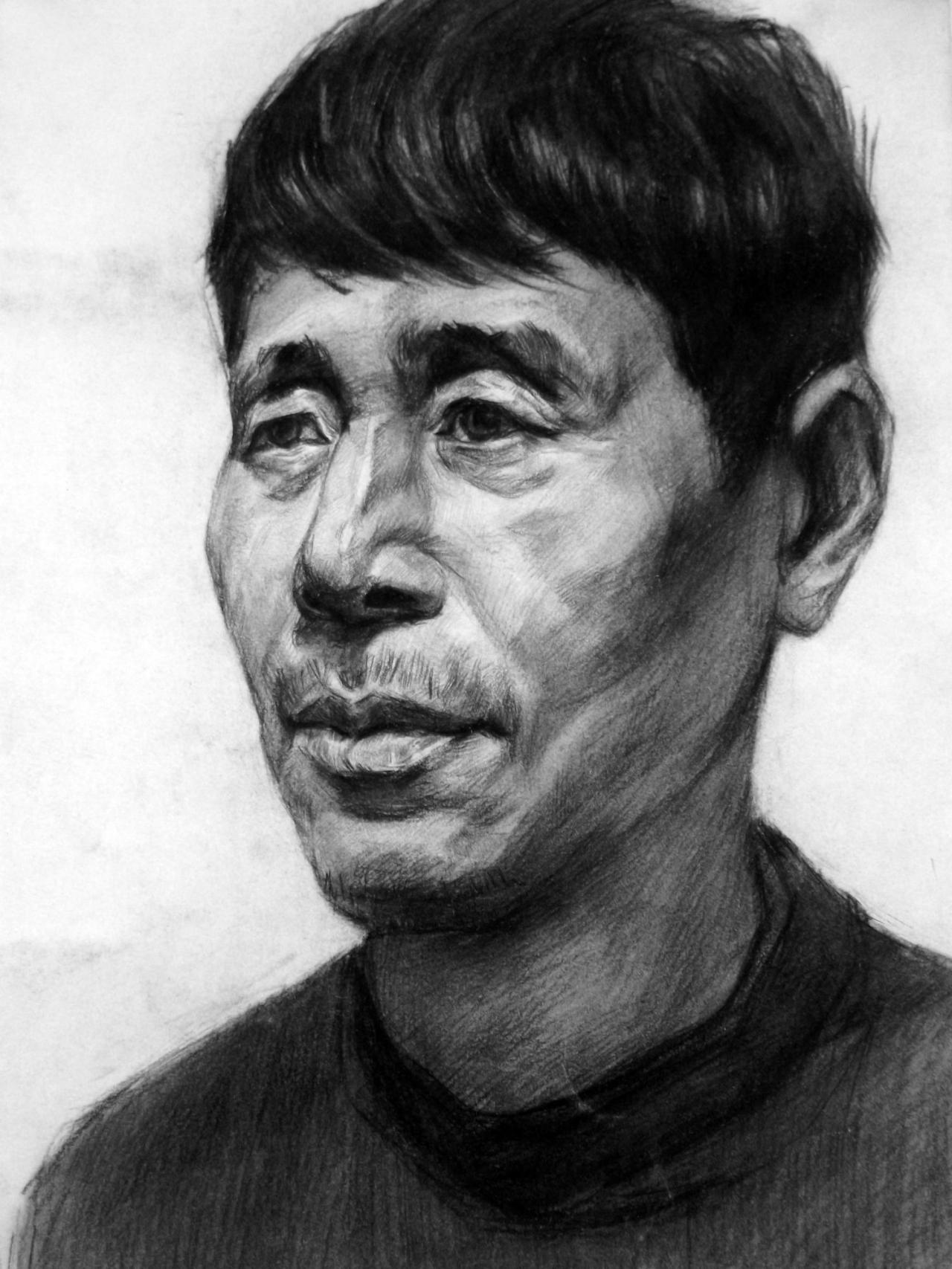 老年男子 人物素描