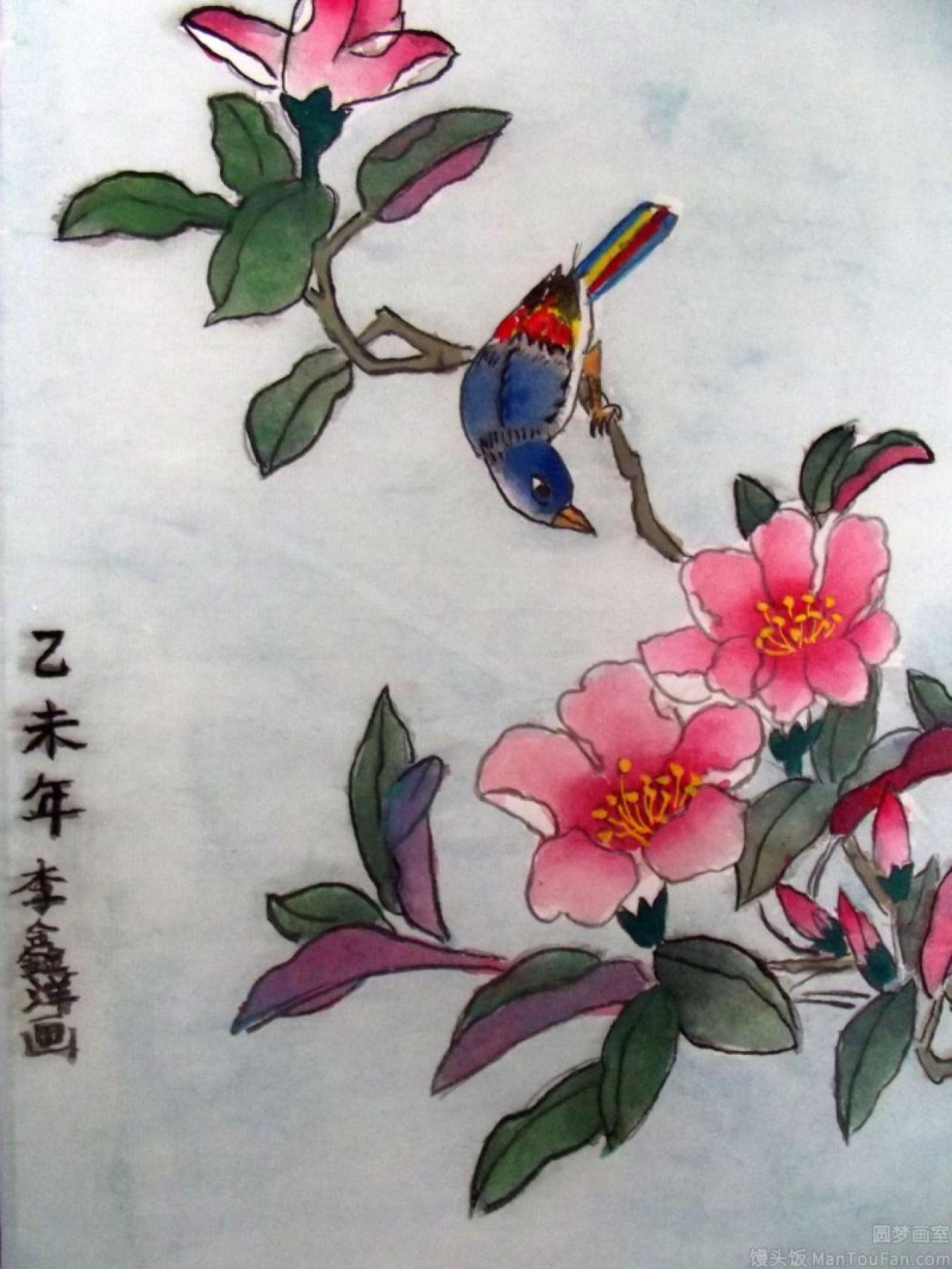 鸟 工笔花鸟 李鑫洋画