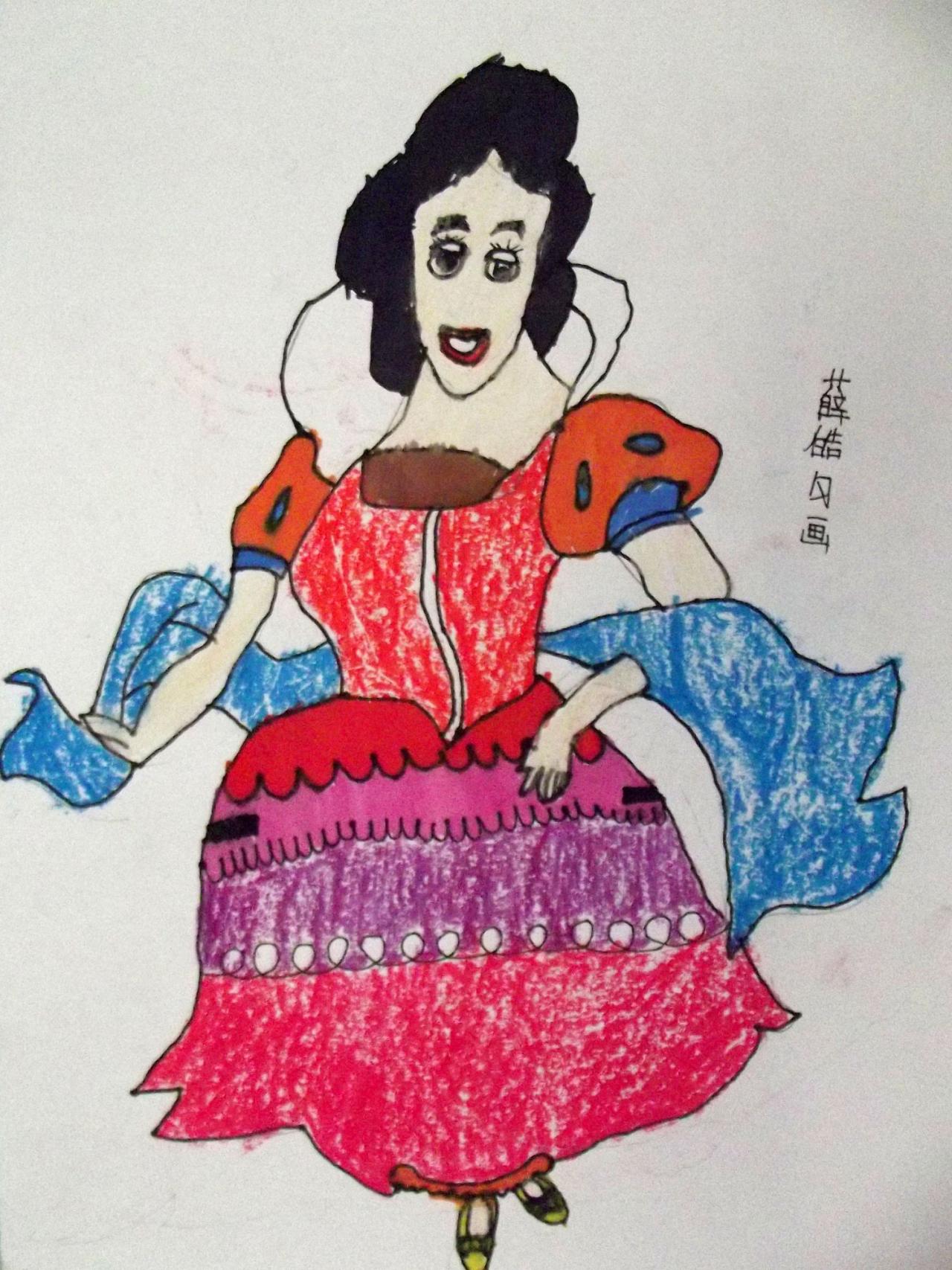 迪士尼公主 动漫 薛皓匀画