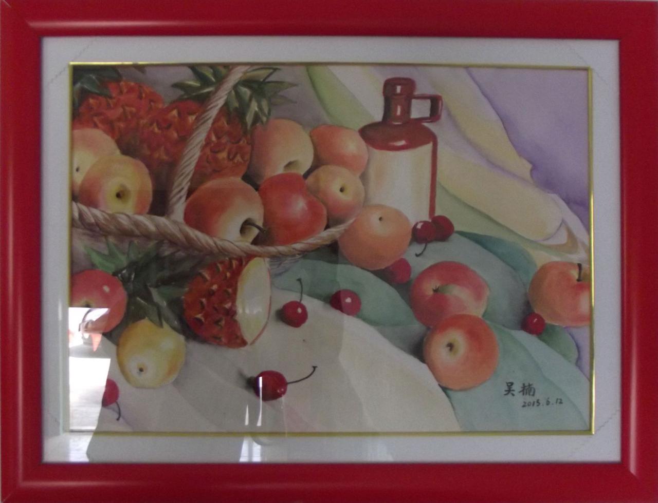 果篮 水彩画 吴老师画